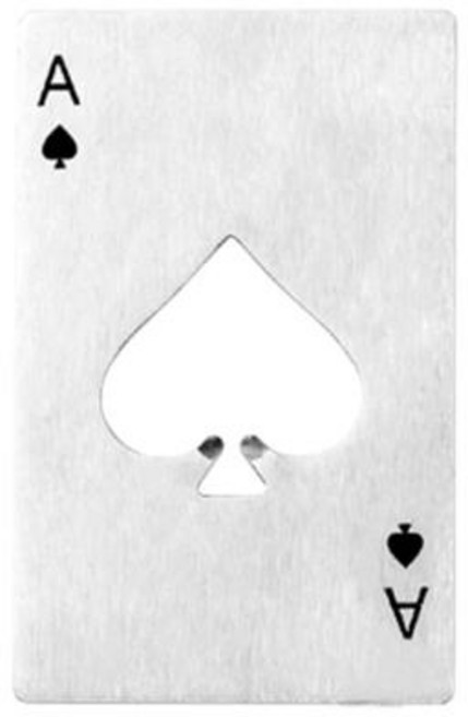 10PCS 스테인레스 스틸 스페이드의 에이스 병따개 크리 에이 티브 도구 다목적 맥주 병따개 가제트 키트 도구 포커 기어, [07] Silver-1PC