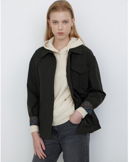 닥스 [울] 브라운 포켓 장식 야상 자켓 YMDLJA4D809W3