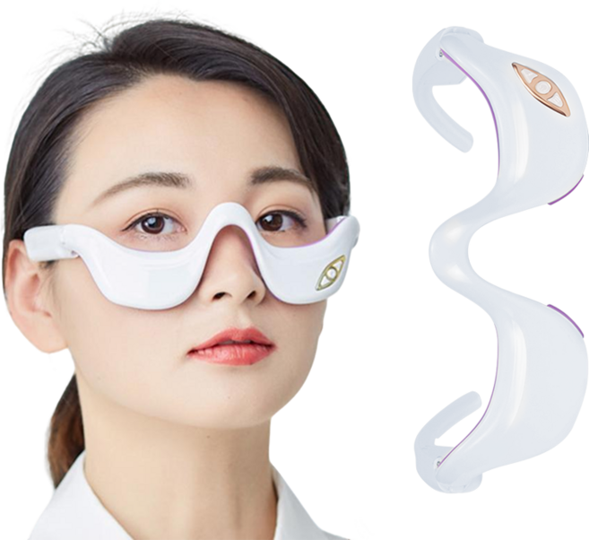 keka 눈가 마사지기 EMS 레드 광선 케어 USB충전 안경식, keka-4066