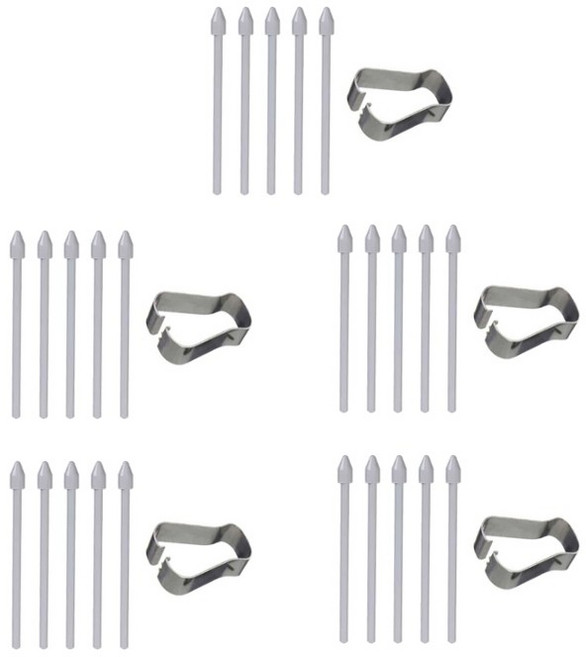 투에이비 갤럭시 탭 S펜 호환 교체용 펜촉 25pcs, 5세트, 그레이 5p