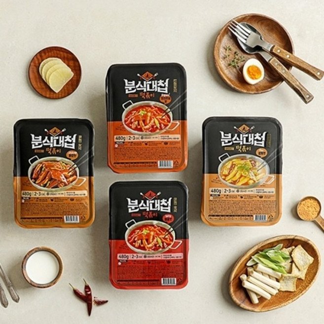 기타 분식대첩 떵봉 오리지널맛 480g x 4팩, 4개