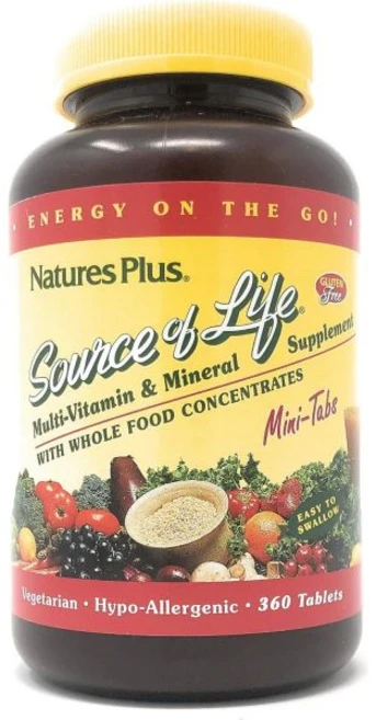 Natures Plus 네이처스 플러스 소스 오브 라이프 미니 타블렛 360 정제 375g, Natures Plus 네이처스 플러스 소스 오브 라이, 1개, 360정 - 쿠팡
