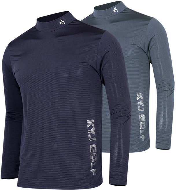 미루나무 1+1 남자 여름 아이스 냉감 반목 티셔츠 스판 기능성 긴팔티