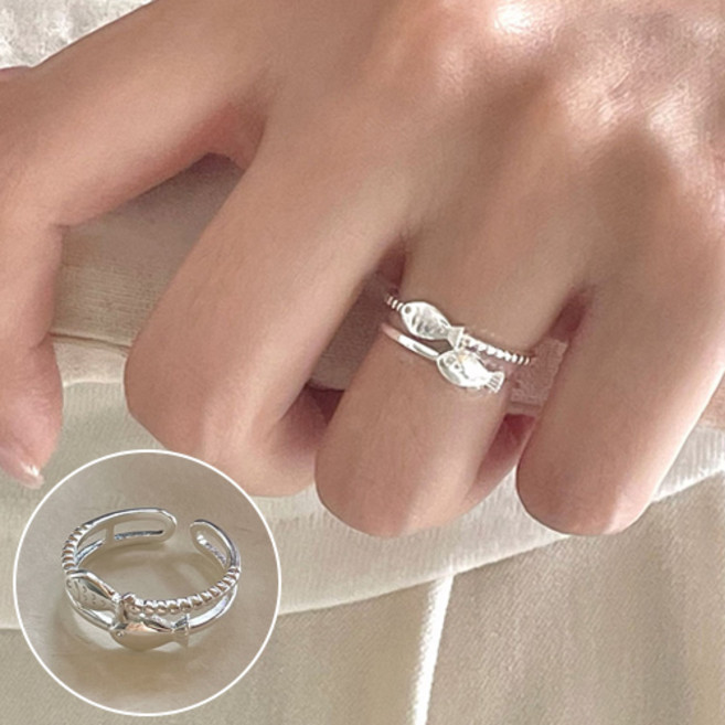 티큐 재물 금전 사업 학업 소원 행운의 물고기 반지 A1936