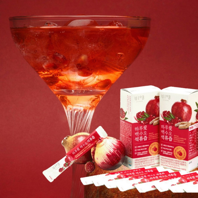 하루애 백수오 석류즙 석류 농축액 엑기스 스틱, 42개, 15g