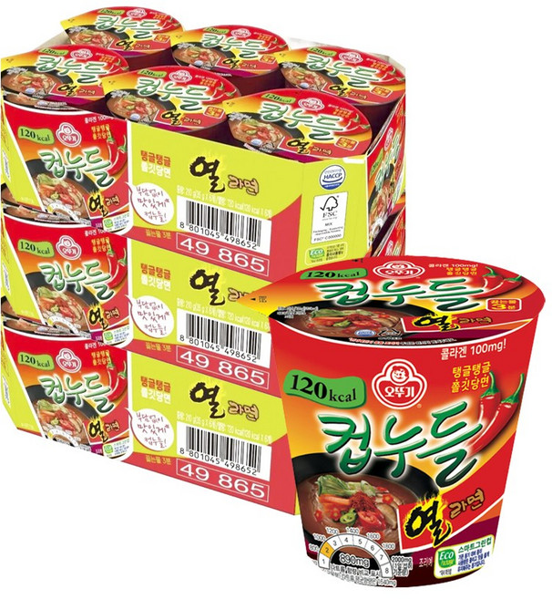 오뚜기 컵누들 열라면 35g x 18개입 컵라면, 18개