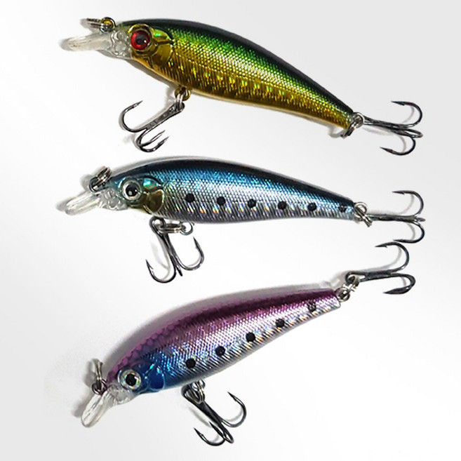 플로팅타입 미노우 립베이트 루어낚시 미끼 쏘가리 배스 민물 바다 채비, Violet, 1개