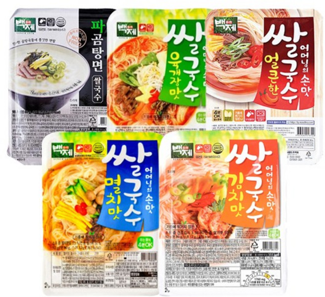 백제 쌀국수 4종모음 30개입 (15개+15개)