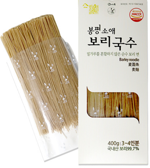 소애 보리국수 국내산 밀가루가 들어가지 않은 순곡물면, 400g, 1개