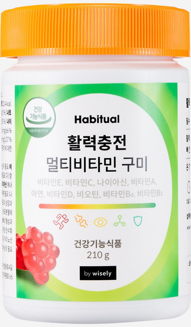 와이즐리 멀티비타민 구미, 1개, 60정