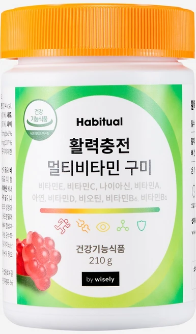 와이즐리 멀티비타민 구미, 1개, 60정 - 쿠팡