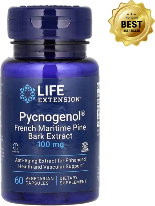 라이프익스텐션 피크노제놀 Pycnogenol 프랑스해송 껍질 100 mg 60정, Life Extension, Pycnogenol, 프랑 - 쿠팡