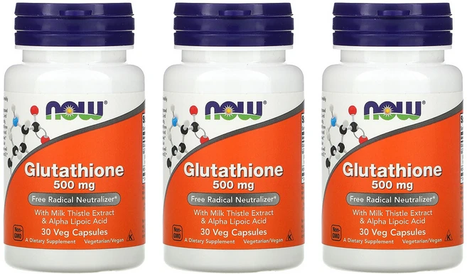 나우푸드 글루타치온 500mg 베지캡슐 30정 3개 - 쿠팡