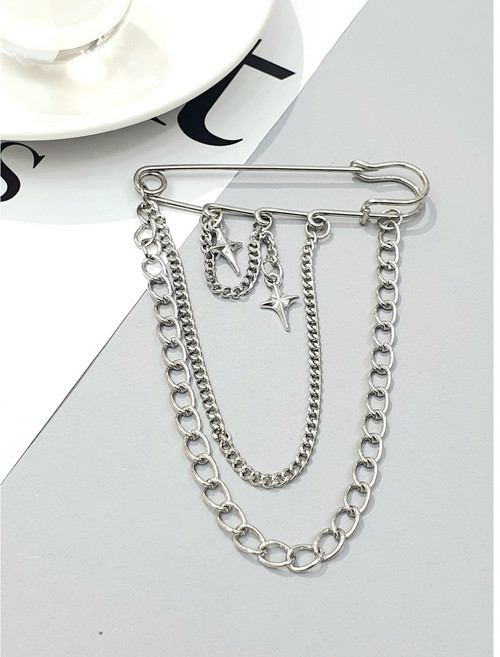 레몬트리 341도시여성 감성별빛 메탈 옷핀브로치*기프트박스