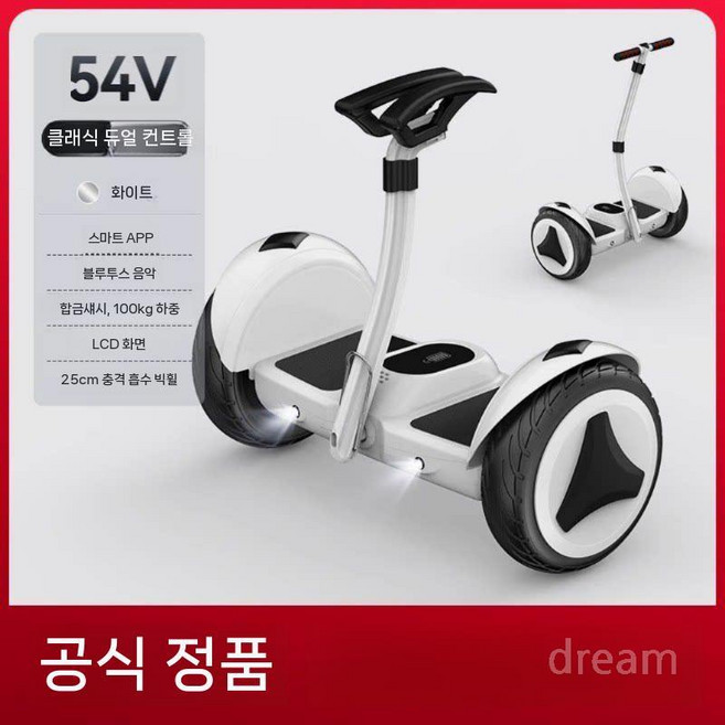 전동휠 호버보드 미니 두발 휠 스마트 운반 균형, 화이트