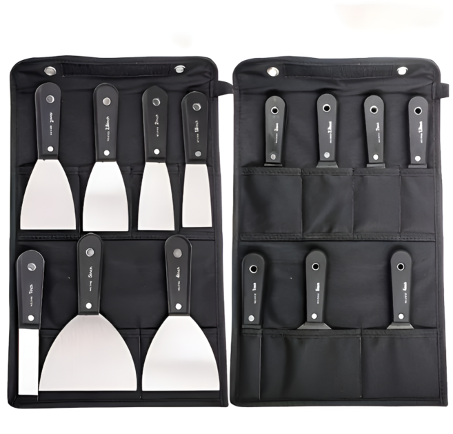 다용도 고탄소강 퍼티 나이프 도구 페인트 및 벽지 제거용 퍼티 작업 공구 가방 포함 7종 세트, 1세트