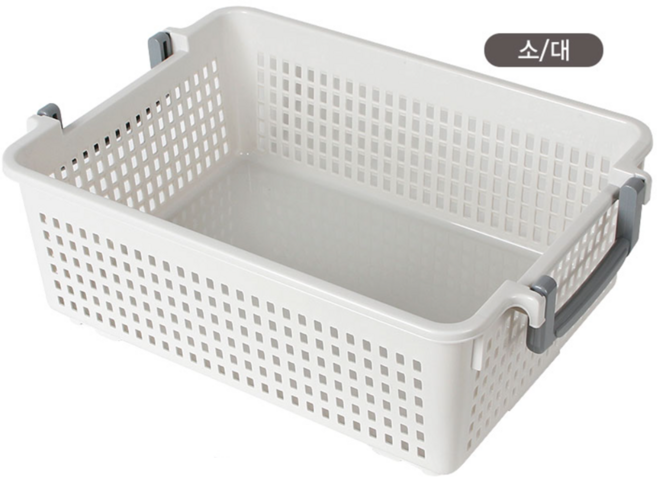 손잡이 바스켓, 화이트, 1개