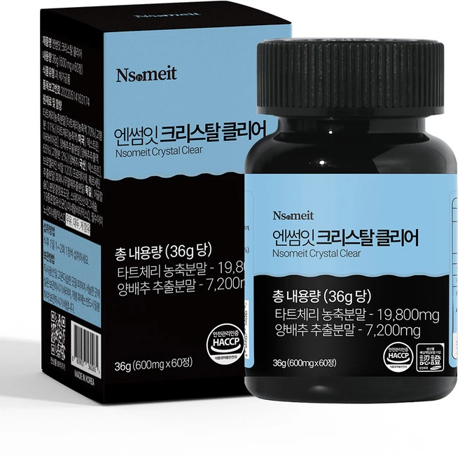 엔썸잇 크리스탈 클리어 타트체리, 1개, 60정 - 쿠팡