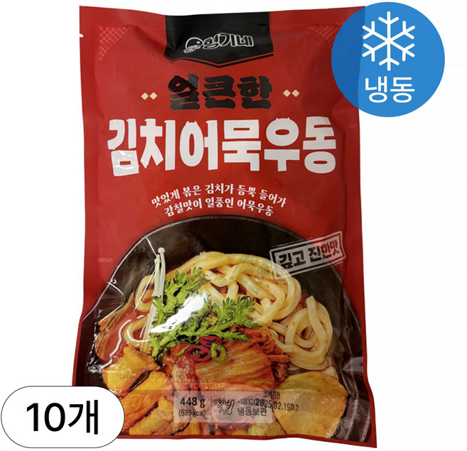 인생건어물 형기네 김치어묵우동 448g 10봉 밀키트 대용량 업소용, 10개