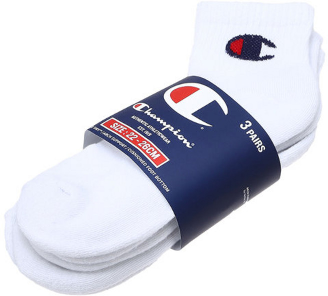 [백화점 매장판] 챔피온 남성 여성 남녀공용 학생 쿠션 스포츠 삭스 랭스삭스 3켤레 세트