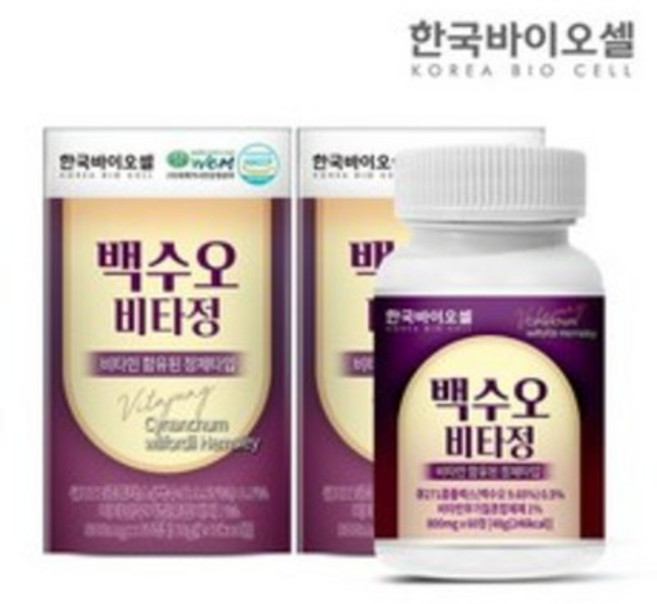 한국바이오셀 백수오 비타정 1통 60정 2개월분, 6개