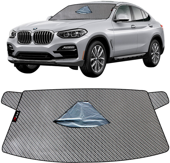 BMW X4 (14년~) 맞춤형 햇빛가리개 차량 앞유리커버, BMW X4 맞춤형 햇빛가리개_블박형, 1개
