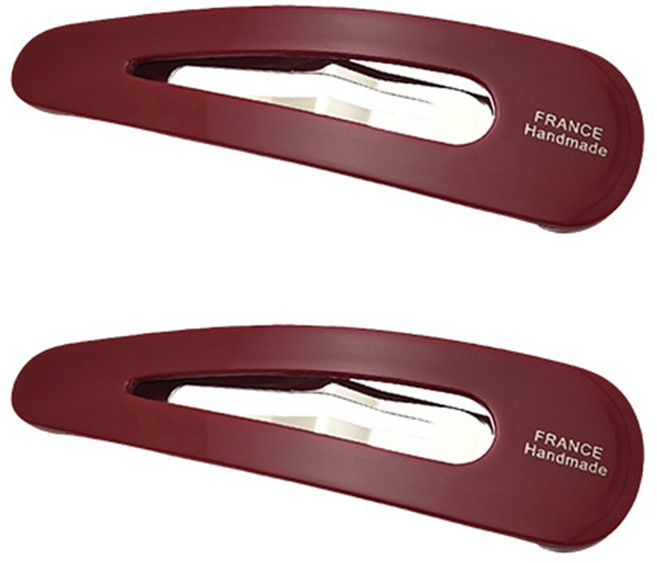 2 개 세트 프렌치 스타일 젤리 컬러 비비 클립 중간사이즈 앞머리 클립 앞머리 똑딱핀 고급스러운 아세테이트 인스타그램 스타일 France Handmade