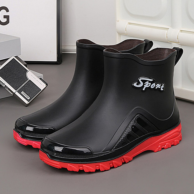 자칠 패션 레인부츠 남성 가벼운 미끄럼방지 방수화