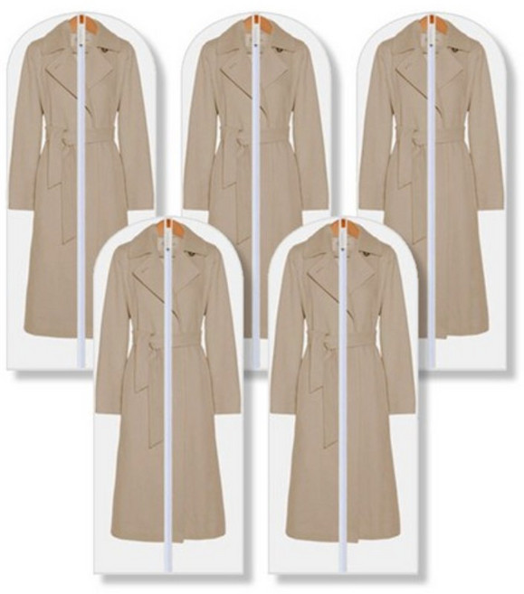 방수 방진 투명 옷커버 60 x 140 cm, 5개입, 1세트