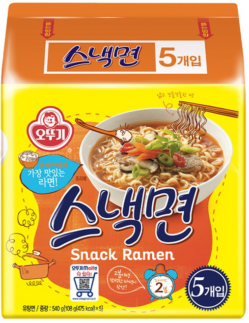 오뚜기 스낵면 108g, 5개