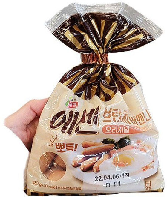 롯데 에센뽀득 비엔나 오리지널, 아이스보냉백포장, 1개, 180g