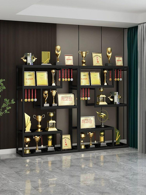 상장 진열장 트로피 장식장 전시대 디스플레이 거실, 블랙 프레임 블랙보드 160 30x185