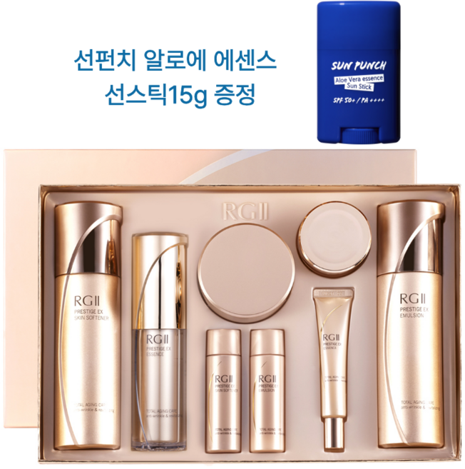 다나한 알지투 프레스티지 EX 4종 기획세트+선펀치 알로에 선스틱15g, 1세트