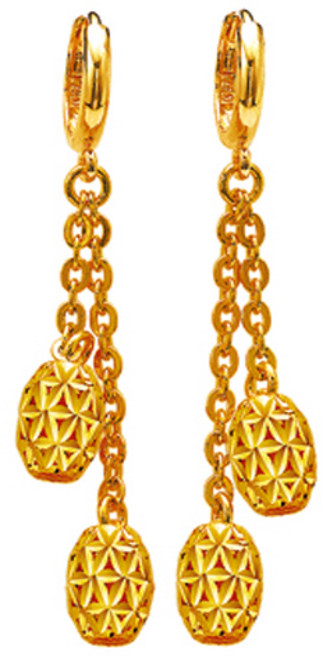 순금 귀걸이 4.87g (18k장식포함 합중량) 24k 99.9% t5009e