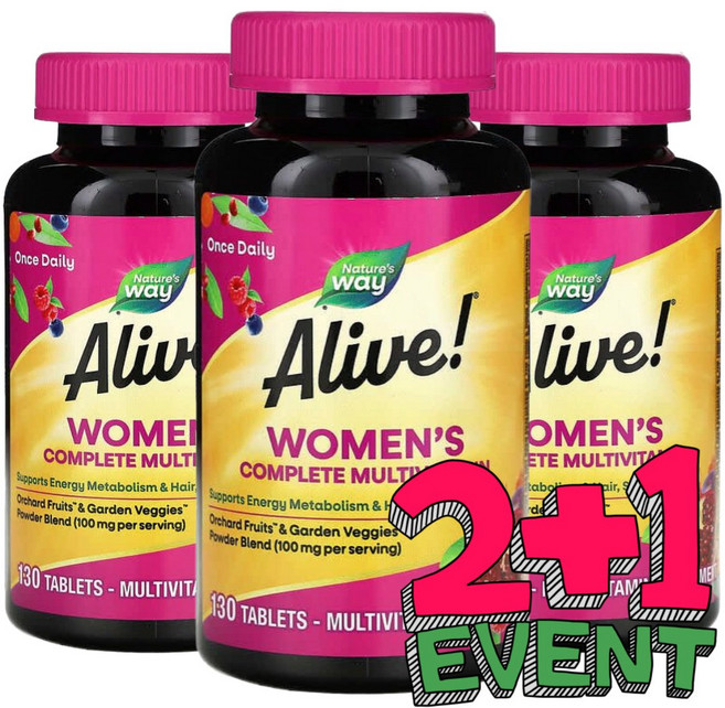 [2+1] 네이처스웨이 Nature's way 여성용 컴플리트 멀티비타민 130정 / 해외직구 미국정품, 3개