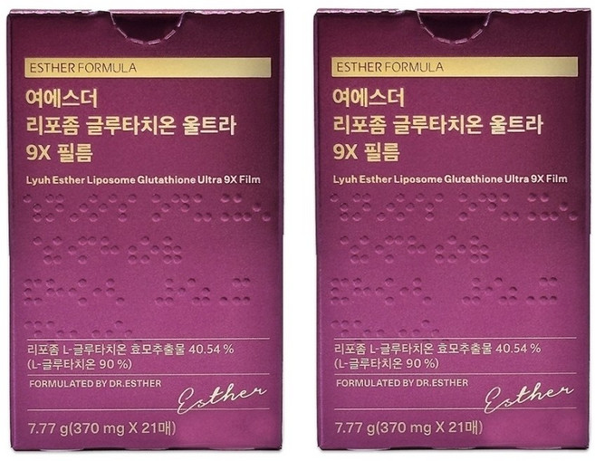 에스더포뮬러 여에스더 리포좀 글루타치온 다이렉트 울트라 9X, 7.77g, 2개
