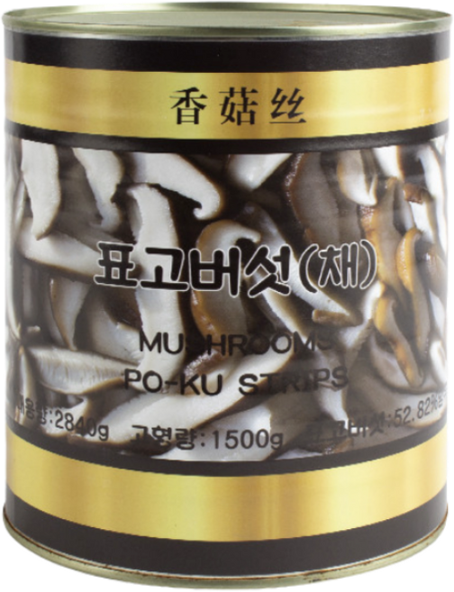 대화 표고버섯 채 2.84kg 업소용 슬라이스 통조림 캔, 3개