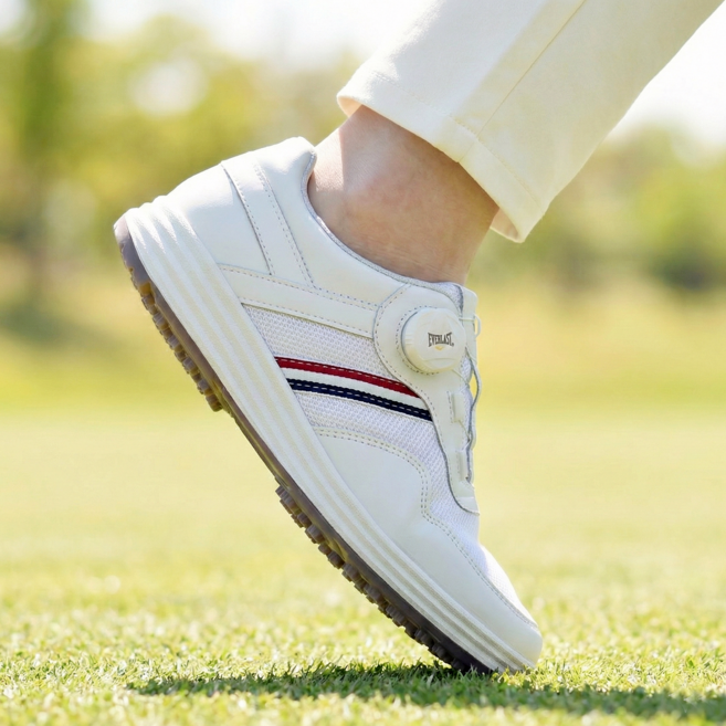 에버라스트 국산 소가죽 남자 여자 다이얼 메쉬 스파이크 골프화 필드 라운딩 신발 골프스니커즈 미끄럼방지 골프신발 파크골프화
