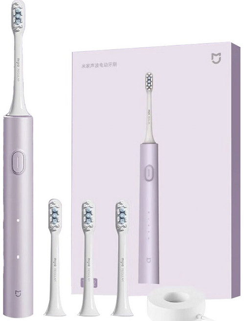 샤오미 소닉 일렉트릭 전동 칫솔 T302, 크림 퍼플