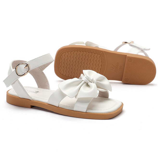 달콩슈 여아용 러블리 리본 사각코 샌들 DKC554