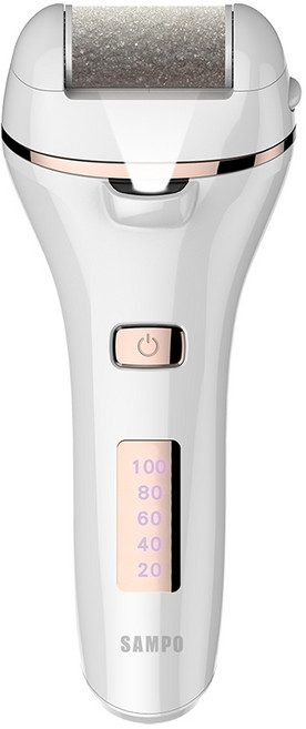 SAMPO聲寶 電動去硬皮美足機 HJ-Z2005FL 雙檔調速 全身水洗 石英磨砂頭, 白色