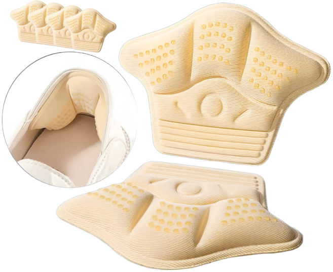 케이디리빙 운동화 뒤꿈치 보호 패드, 4개, 베이지