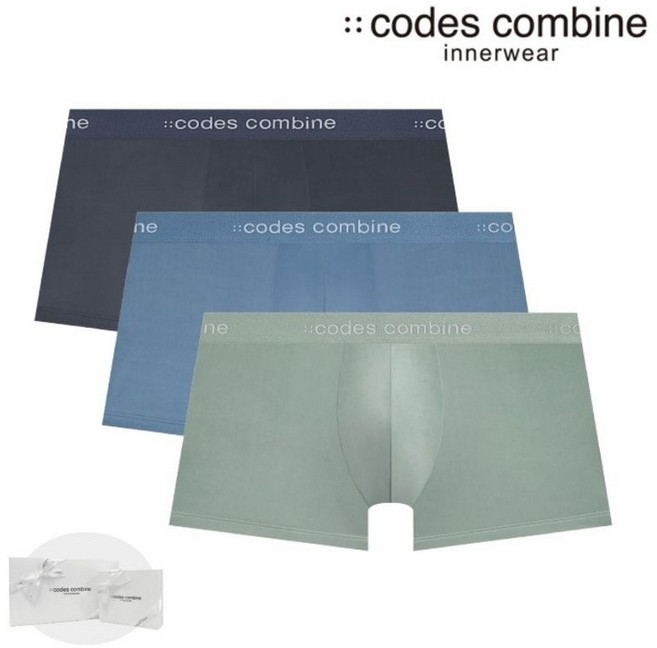 [백화점 정품] 코데즈컴바인 이너웨어 남성 베이직 컬러밴드 드로즈 3종세트 (CFMDR161GYBUMB)
