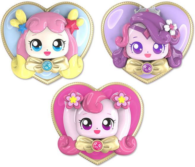 알쏭달쏭 캐치티니핑 하트 컴팩트 3종 하츄핑+행운핑+퐁당핑 캔디 10g, 1세트