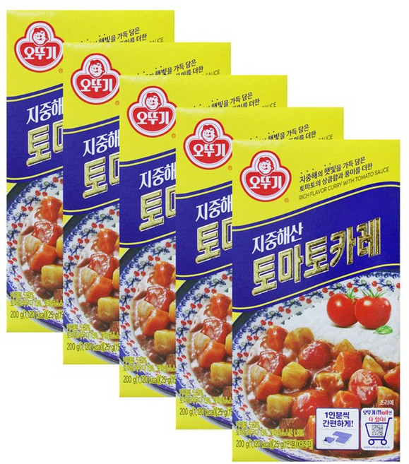 오뚜기 지중해산 토마토카레 200g 5개