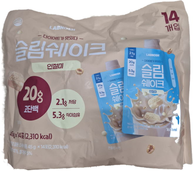 랩노쉬 슬림쉐이크 인절미, 630g, 1개