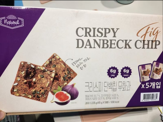 New 크리스피 단백칩 무화과 5입, 225g, 2개