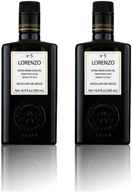 로렌조 Lorenzo 엑스트라 버진 올리브 오일 No.5 500ml 2병, 2개