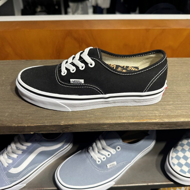 [국내매장판] 반스 어센틱 스니커즈 블랙 남녀공용 운동화 헬스화 런닝화+베어긱스 신발끈(사은품)