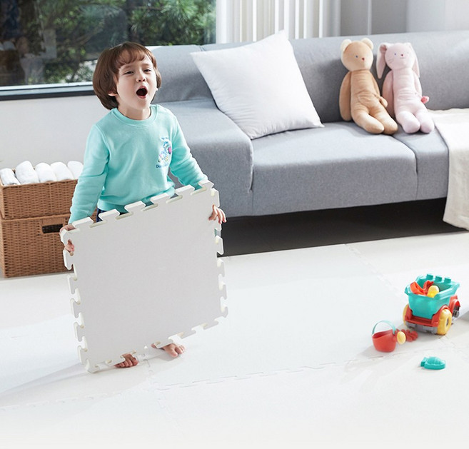 따사룸 유아 아기 층간소음 퍼즐매트 2.5cm 4cm 100*100, 바닐라 아이보리, 1개